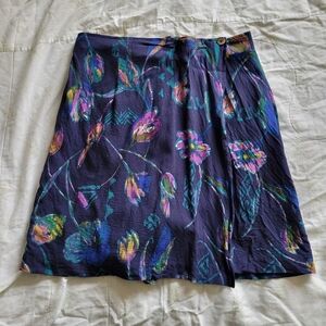 Paquette Byer | 90s Vintage Purple Floral Wrap Skort